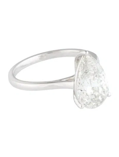 Pre-owned Ring Brilliant Carbon 3.00ct Lab-grown Diamond Engagement  In Multicolor