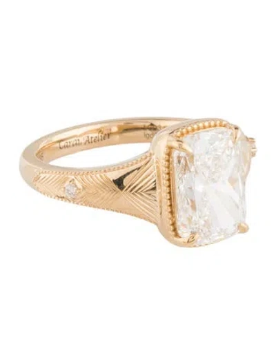 Pre-owned Ring Carat Atelier 3.09ct Lab-grown Diamond Engagement  In Multi