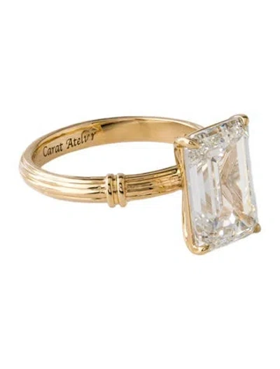 Pre-owned Ring Carat Atelier 5.01ct Lab-grown Diamond Engagement  In Multi