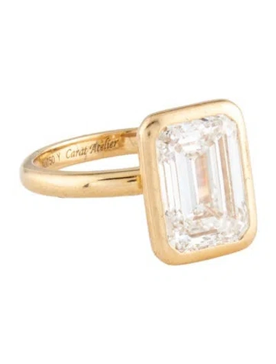 Pre-owned Ring Carat Atelier 5.01ct Lab-grown Diamond Engagement  In Multicolor
