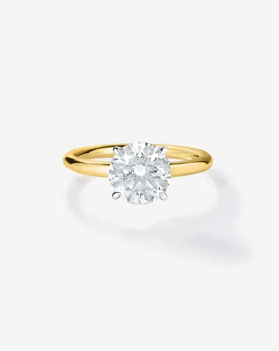 Ring Concierge 1.15 Ct. Round Brilliant Lab Diamond In Cloud Solitaire Engagement Ring In Gold