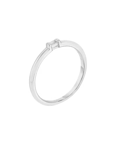 Ring Concierge 14k 0.03 Ct. Tw. Diamond Stackable Ring In Metallic