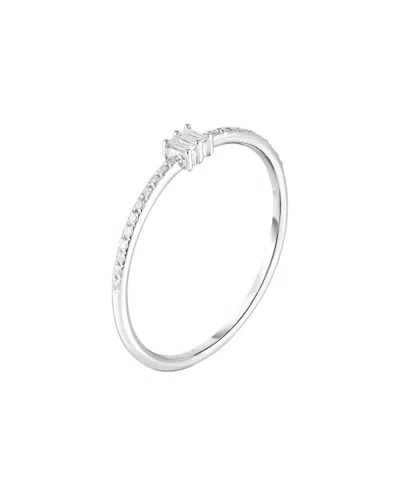 Ring Concierge 14k 0.10 Ct. Tw. Diamond Stackable Ring In Metallic