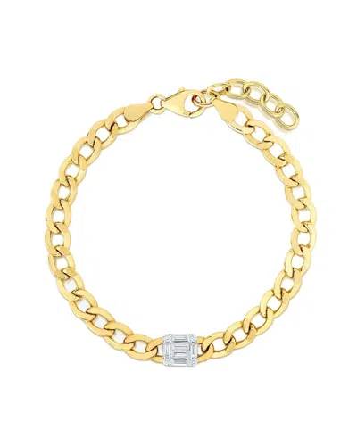 Ring Concierge 14k 0.44 Ct. Tw. Diamond Curb Chain Bracelet In Gold