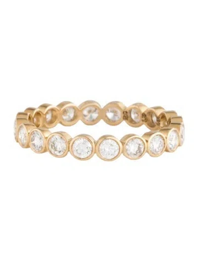 Pre-owned Ring Concierge 14k 1.29ctw Diamond Round Bezel Eternity Band In Multicolor