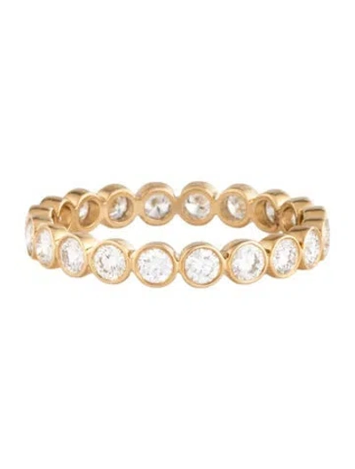 Pre-owned Ring Concierge 14k 1.31ctw Diamond Round Bezel Eternity Band In Multicolor