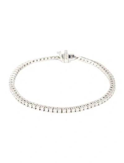 Pre-owned Ring Concierge 14k 2.00ctw Diamond Link Tennis Bracelet, 6.5" In Multicolor