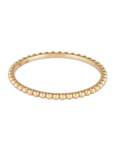 Pre-owned Ring Concierge 14k Beaded Stackable Ring In Multicolor