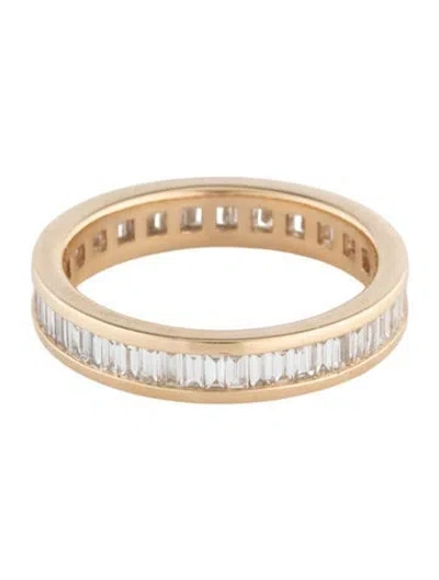 Pre-owned Ring Concierge 14k Diamond Baguette Set Eternity Band In Multicolor