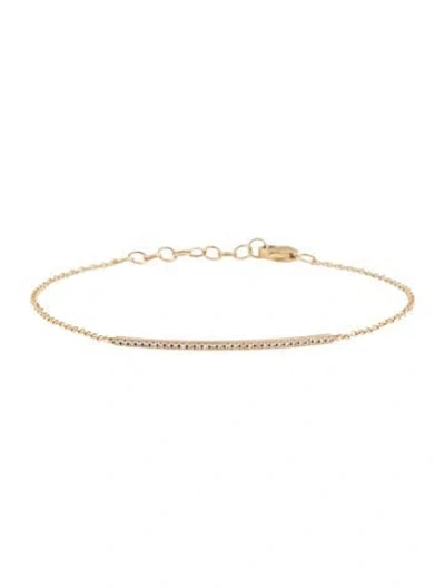 Pre-owned Ring Concierge 14k Diamond Bar Station Bracelet, 6.75" In Multicolor