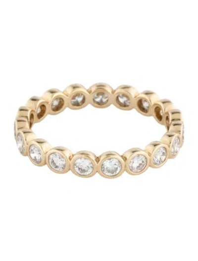 Pre-owned Ring Concierge 14k Diamond Bezel Eternity Band In Multicolor
