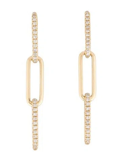 Pre-owned Ring Concierge 14k Diamond Drop Earrings In Multicolor