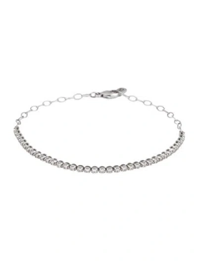 Pre-owned Ring Concierge 14k Diamond Half Tennis Bracelet, 7" In Multicolor