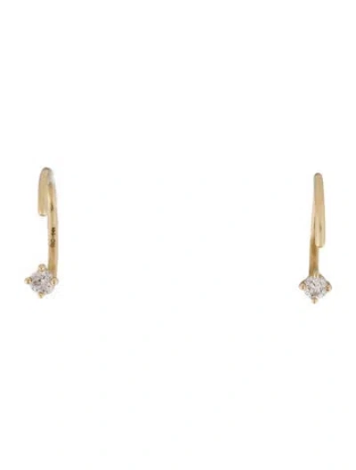 Pre-owned Ring Concierge 14k Diamond Huggie Earrings In Multi