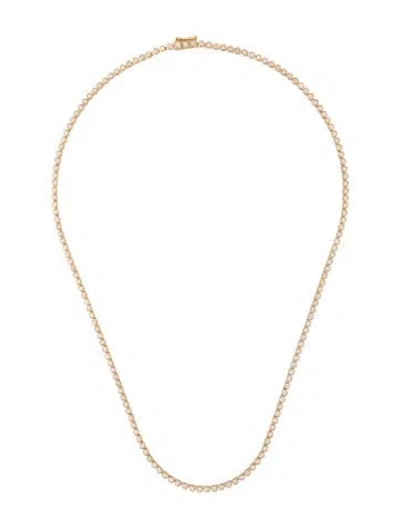 Pre-owned Ring Concierge 14k Diamond Mini Bezel Tennis Necklace, 16" In Multi