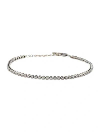Pre-owned Ring Concierge 14k Diamond Mini Tennis Bracelet, 6.75" In Multi