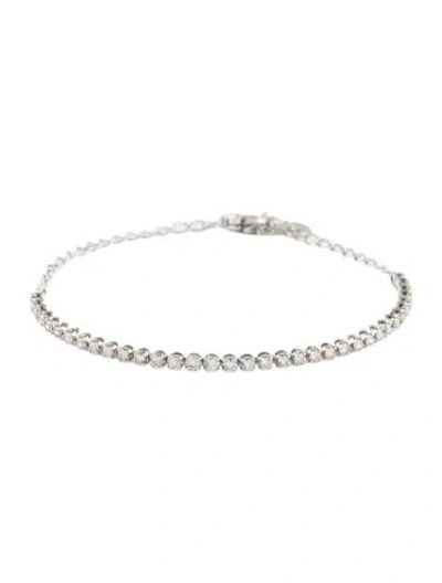 Pre-owned Ring Concierge 14k Diamond Mini Tennis Bracelet, 7" In Multicolor