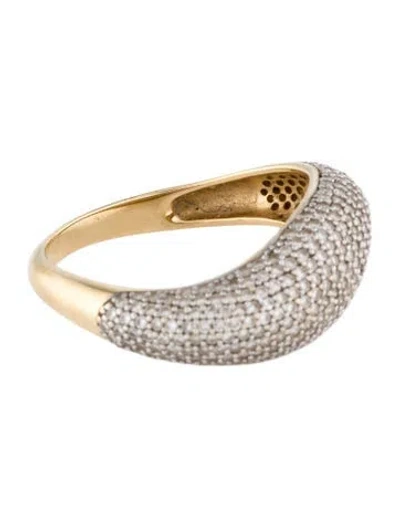 Pre-owned Ring Concierge 14k Diamond Pavé Movement Cloud Ring In Multi