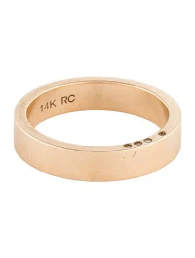 Pre-owned Ring Concierge 14k Diamond Plain Band In Multi