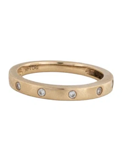 Pre-owned Ring Concierge 14k Diamond Station Band In Multicolor