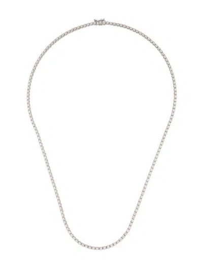 Pre-owned Ring Concierge 14k Diamond Tennis Necklace, 16" In Multicolor