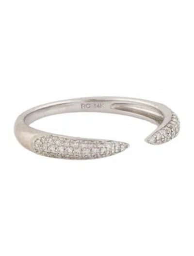 Pre-owned Ring Concierge 14k Diamond Triple Row Claw Ring In Multi