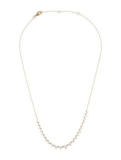 Pre-owned Ring Concierge 14k Graduated Diamond Necklace, 17" In Multicolor