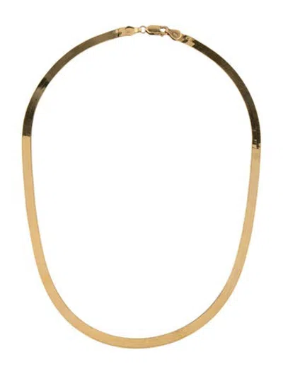 Pre-owned Ring Concierge 14k Herringbone Chain Necklace, 16" In Multicolor