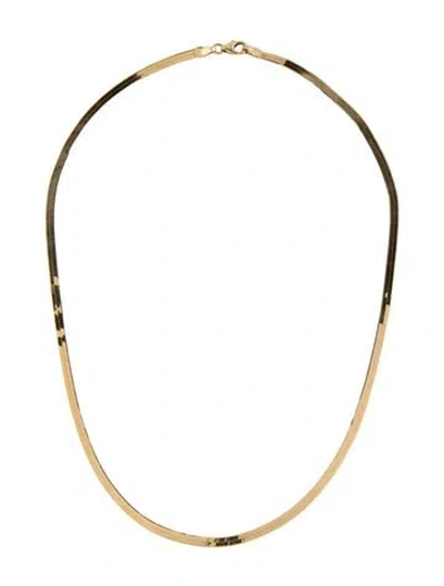 Pre-owned Ring Concierge 14k Herringbone Chain Necklace, 16.25" In Multicolor