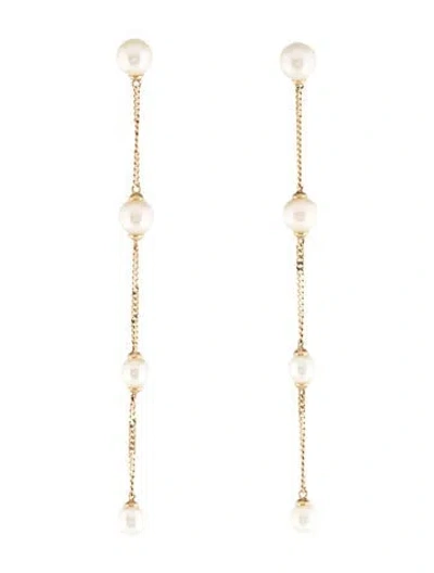 Pre-owned Ring Concierge 14k Pearl Drop Earrings In Multicolor