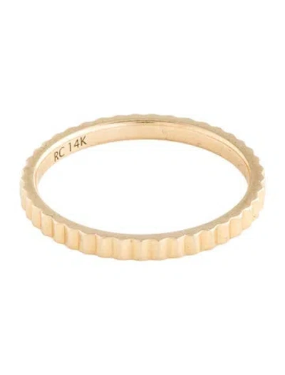 Pre-owned Ring Concierge 14k Ribbed Band In Multi