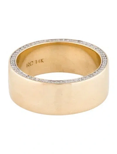 Pre-owned Ring Concierge 14k Wide Pave Band In Multi