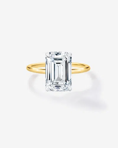 Ring Concierge 2.10 Ct. Emerald Lab Diamond In Whisper Thin® Engagement Ring In Gold