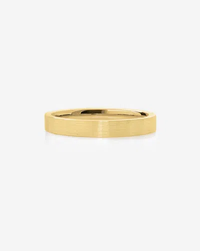 Ring Concierge 3 Mm Satin Flat Wedding Band In 14k Yellow Gold