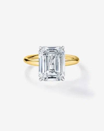 Ring Concierge 3.16 Ct. Emerald Lab Diamond In Cloud Solitaire Engagement Ring In Gold