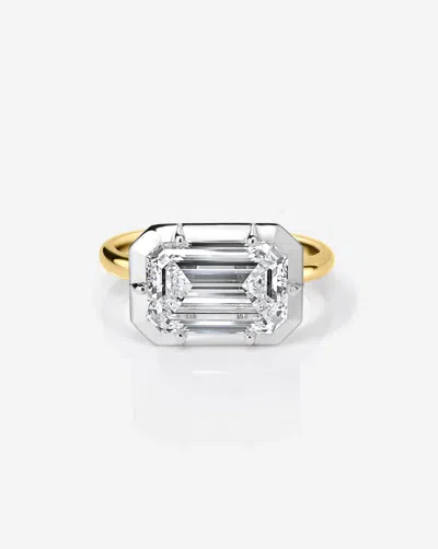 Ring Concierge 3.23 Ct. Emerald Lab Diamond In Dream Wrap Engagement Ring In Gold