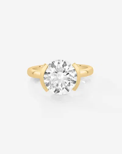 Ring Concierge 3.32 Ct. Oval Lab Diamond In The Edge Engagement Ring In Gold