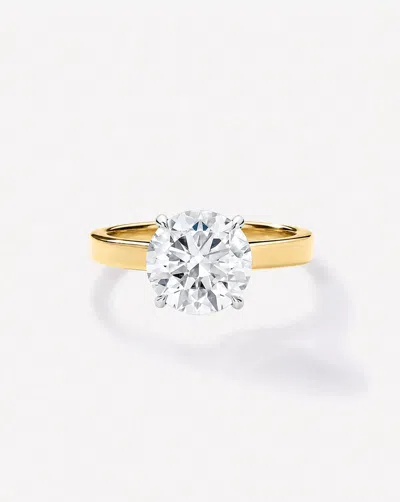 Ring Concierge 3.50 Ct. Round Lab Diamond In The Cigar Engagement Ring In Gold