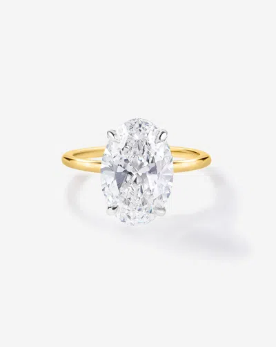 Ring Concierge 3.78 Ct. Oval Lab Diamond In Whisper Thin® Engagement Ring In Gold