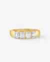 Ring Concierge 4-stone Emerald Lab Diamond Wedding Band In Gold