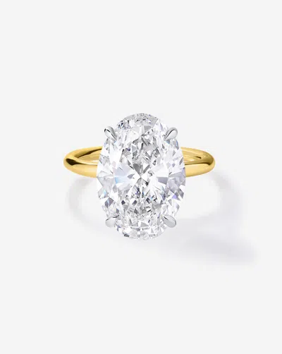 Ring Concierge 4.01 Ct. Oval Lab Diamond In Cloud Solitaire Engagement Ring In Gold