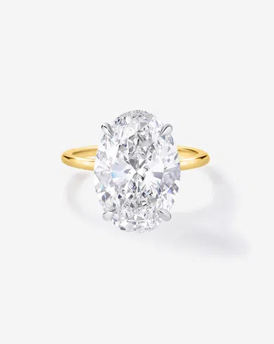 Ring Concierge 4.53 Ct. Oval Lab Diamond In Whisper Thin® Engagement Ring In Gold