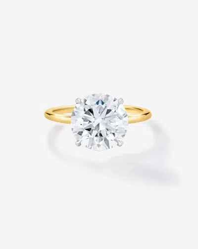 Ring Concierge 4.60 Ct. Round Lab Diamond In Whisper Thin® Hidden Halo Engagement Ring In Gold