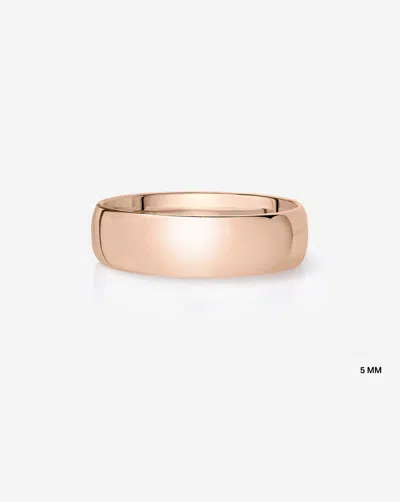 Ring Concierge 5 Mm Soft Dome Wedding Band Wedding Band In 14k Rose Gold