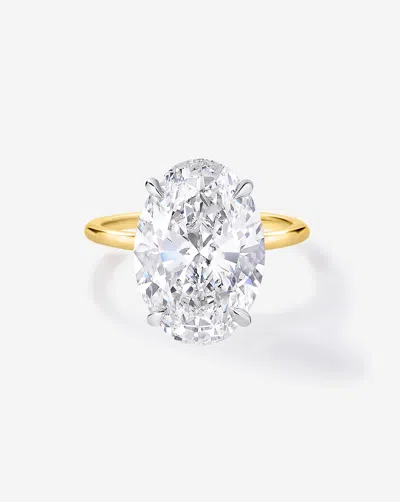 Ring Concierge 6.07 Ct. Oval Lab Diamond In Whisper Thin® Engagement Ring In Gold