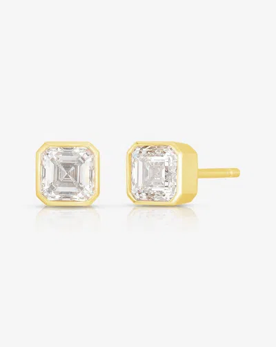 Ring Concierge Asscher Diamond Studs In Gold