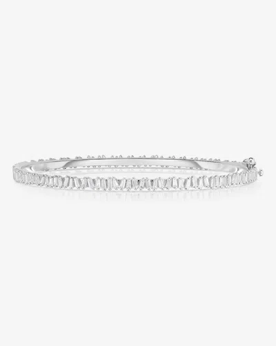 Ring Concierge Baguette Ridge Bangle In Metallic