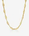 Ring Concierge Bead Link Chain Necklace In Gold