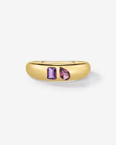Ring Concierge Birthstone Duo Ring In 14k Yellow Gold