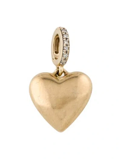 Pre-owned Ring Concierge Concierge 14k Diamond Engravable Heart Charm In Multi